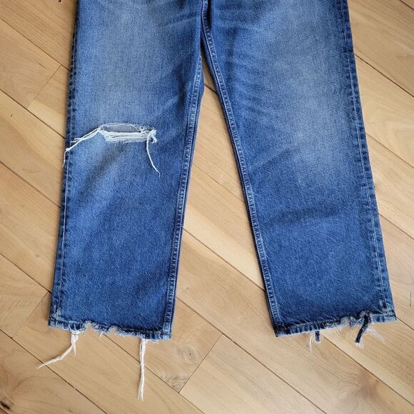 Cheap Monday "Sound" Straight Distressed Cropped Jeans size 27 - Picture 2 of 13